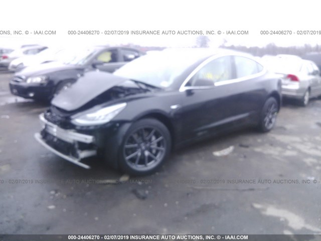 5YJ3E1EBXJF085463 - 2018 TESLA MODEL 3 BLACK photo 2