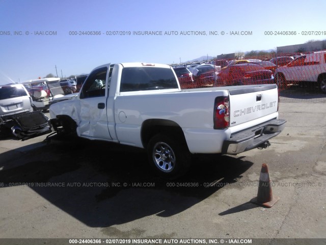 1GCEC14X57Z140464 - 2007 CHEVROLET SILVERADO C1500 CLASSIC WHITE photo 3