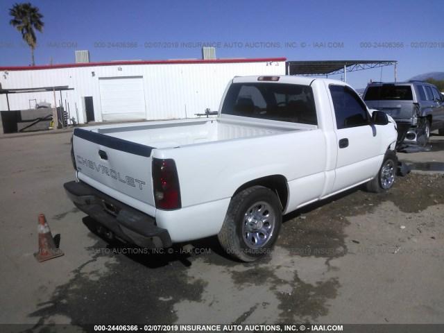 1GCEC14X57Z140464 - 2007 CHEVROLET SILVERADO C1500 CLASSIC WHITE photo 4