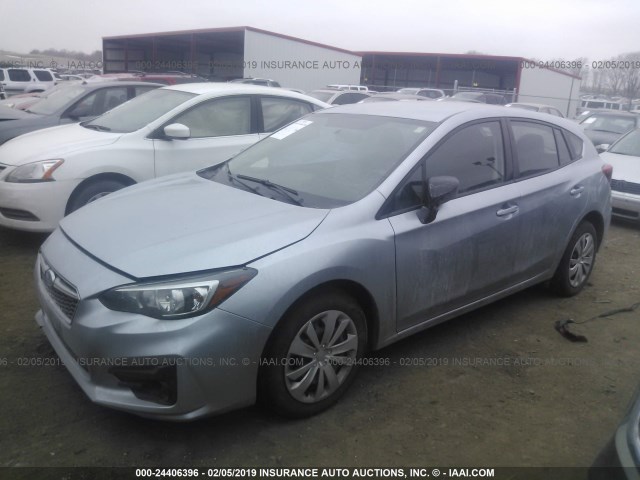 4S3GTAA69H3750540 - 2017 SUBARU IMPREZA SILVER photo 2