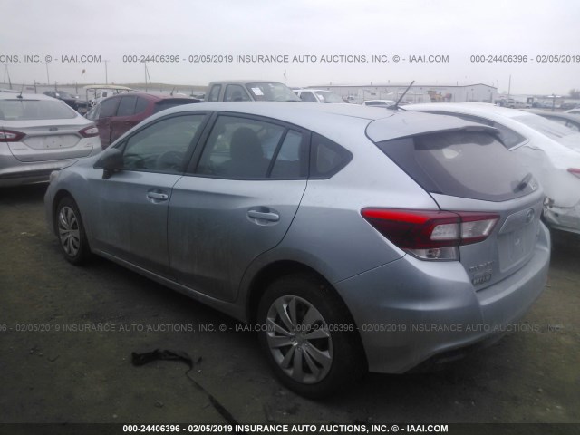 4S3GTAA69H3750540 - 2017 SUBARU IMPREZA SILVER photo 3