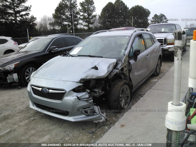 4S3GTAD61H3746770 - 2017 SUBARU IMPREZA PREMIUM PLUS GRAY photo 2