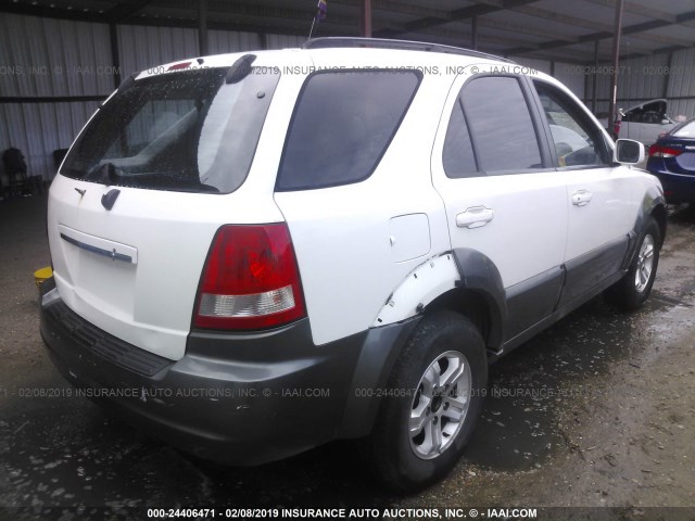 KNDJD733755336830 - 2005 KIA SORENTO EX/LX WHITE photo 4