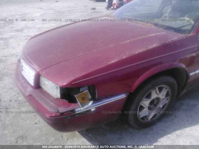 1G6EL12Y31B101144 - 2001 CADILLAC ELDORADO ESC MAROON photo 6