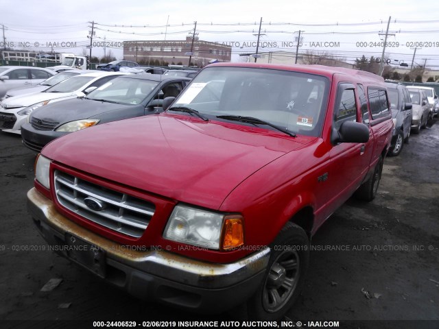 1FTYR14V51PB24973 - 2001 FORD RANGER SUPER CAB RED photo 2