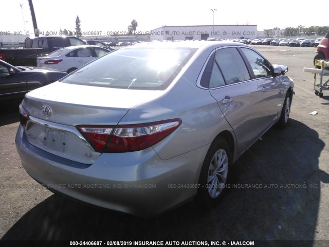 4T4BF1FK4GR519806 - 2016 TOYOTA CAMRY LE/XLE/SE/XSE SILVER photo 4