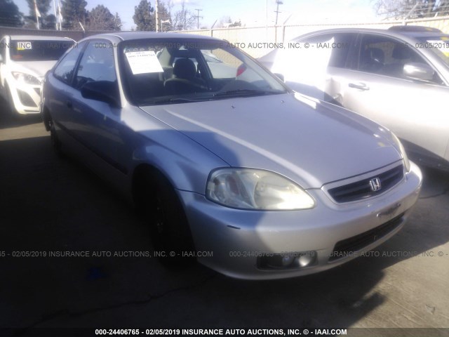 1HGEJ6122YL087272 - 2000 HONDA CIVIC DX SILVER photo 1