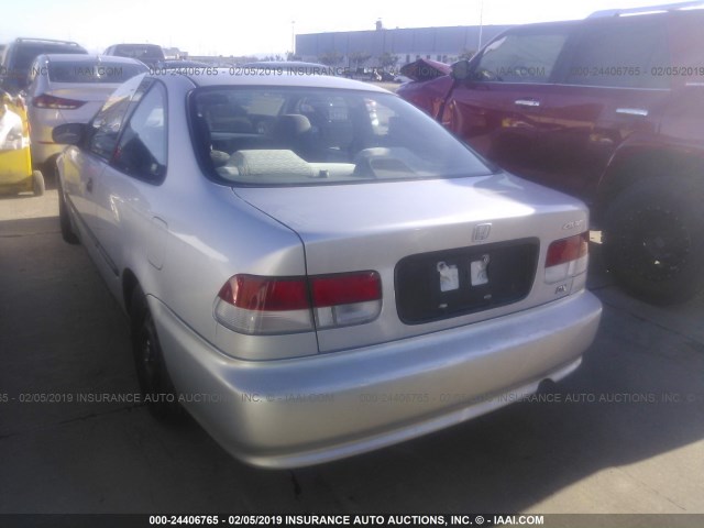 1HGEJ6122YL087272 - 2000 HONDA CIVIC DX SILVER photo 3