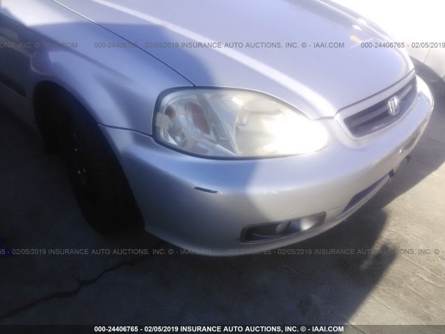 1HGEJ6122YL087272 - 2000 HONDA CIVIC DX SILVER photo 6