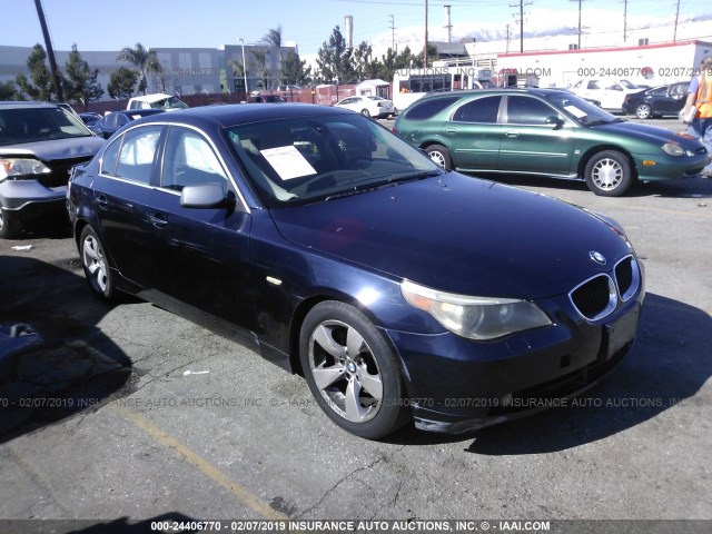 WBANE53556CK84578 - 2006 BMW 525 I BLUE photo 1