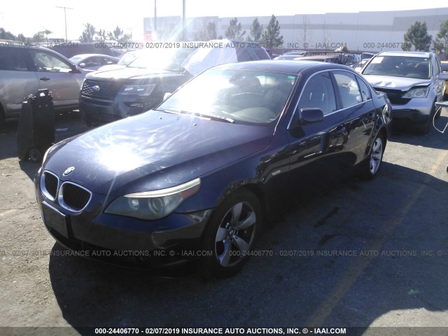 WBANE53556CK84578 - 2006 BMW 525 I BLUE photo 2