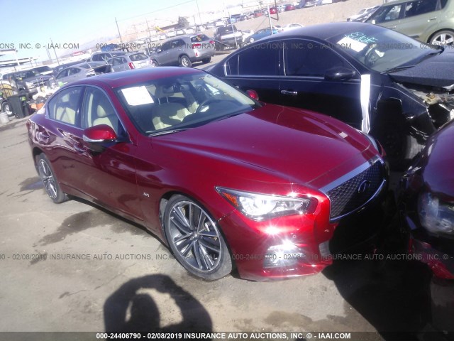 JN1EV7AR5GM341865 - 2016 INFINITI Q50 PREMIUM/SPORT RED photo 1