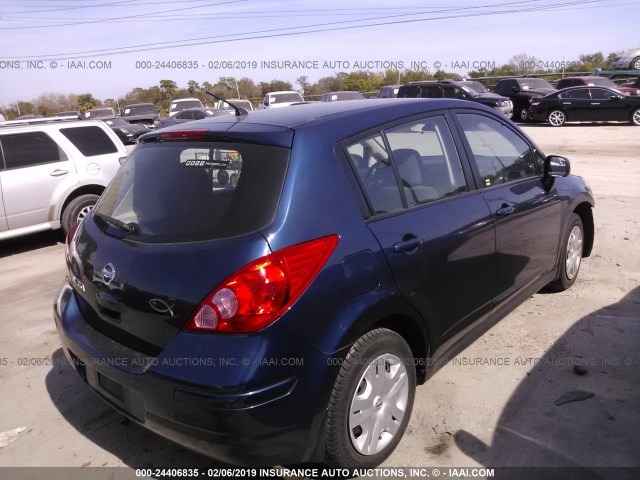 3N1BC1CP8CK804352 - 2012 NISSAN VERSA S/SL BLUE photo 4