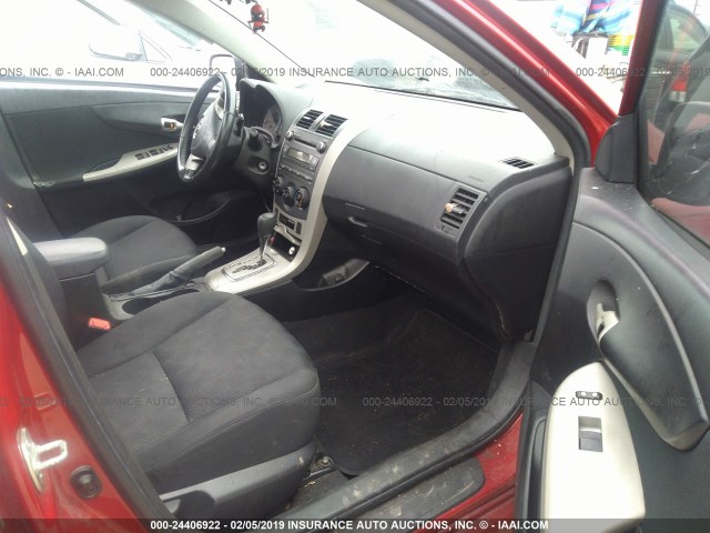 1NXBU4EE3AZ335008 - 2010 TOYOTA COROLLA S/LE/XLE RED photo 5