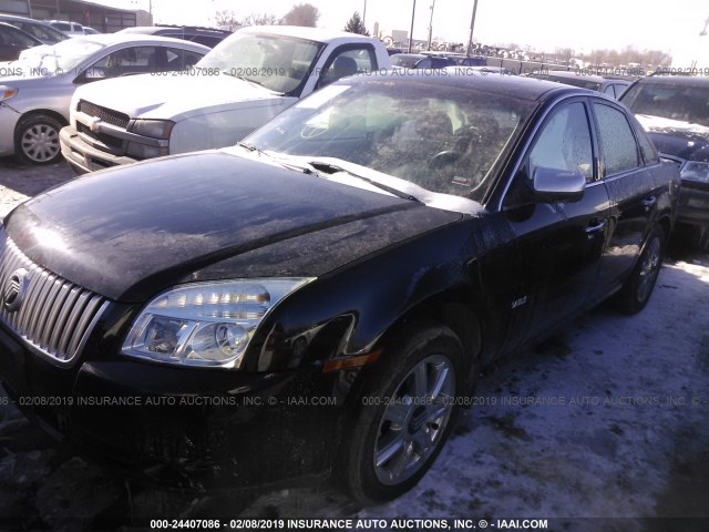 1MEHM43W68G624465 - 2008 MERCURY SABLE PREMIER BLACK photo 2