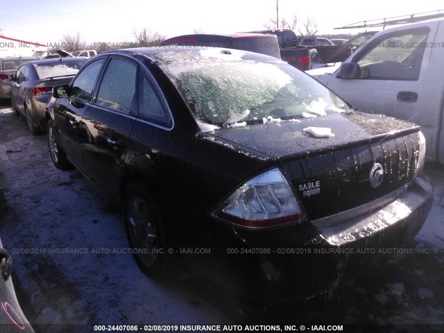 1MEHM43W68G624465 - 2008 MERCURY SABLE PREMIER BLACK photo 3