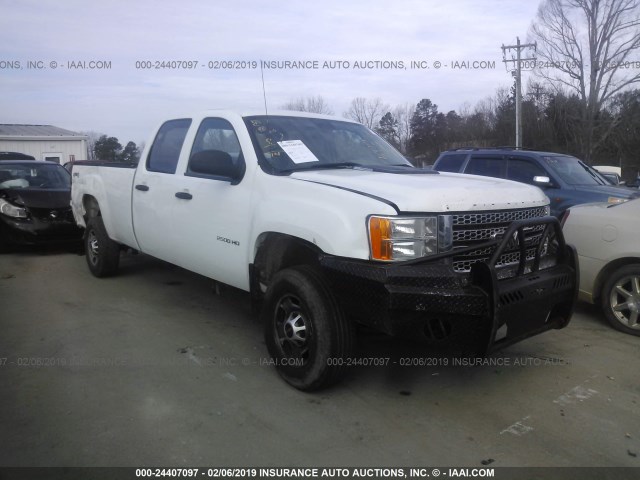 1GT12ZC83EF181636 - 2014 GMC SIERRA K2500 HEAVY DUTY WHITE photo 1