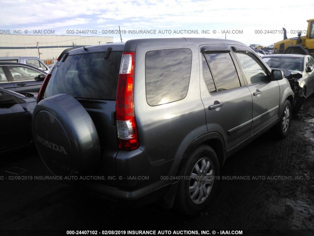 JHLRD78955C012239 - 2005 HONDA CR-V SE/EX GRAY photo 4