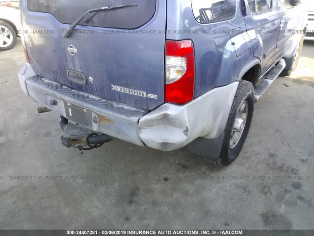 5N1ED28Y9YC533373 - 2000 NISSAN XTERRA XE/SE BLUE photo 6