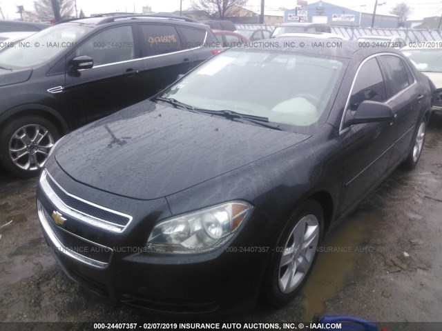 1G1ZB5E05CF297526 - 2012 CHEVROLET MALIBU LS BLACK photo 2