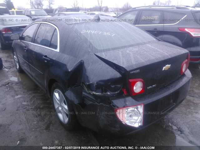 1G1ZB5E05CF297526 - 2012 CHEVROLET MALIBU LS BLACK photo 3