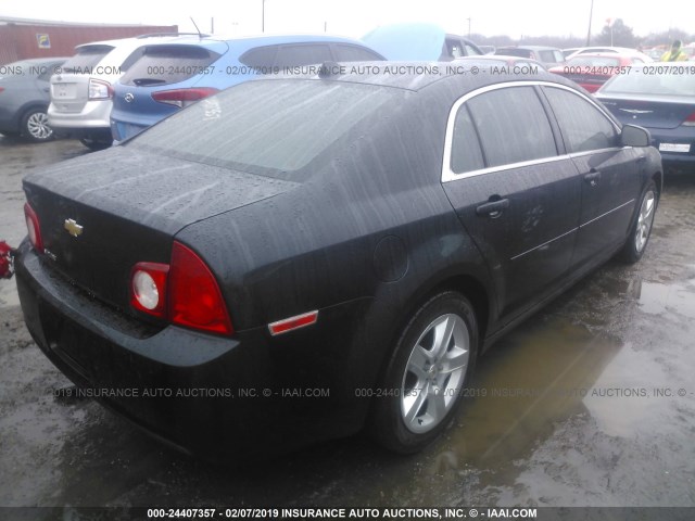 1G1ZB5E05CF297526 - 2012 CHEVROLET MALIBU LS BLACK photo 4