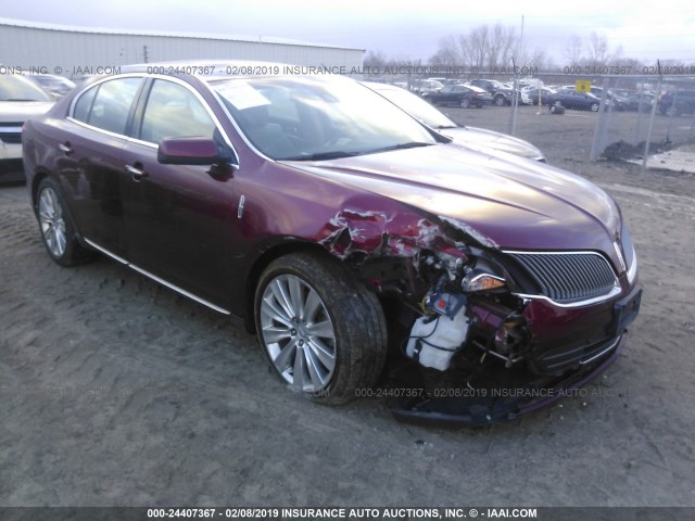 1LNHL9FT1EG606000 - 2014 LINCOLN MKS RED photo 1