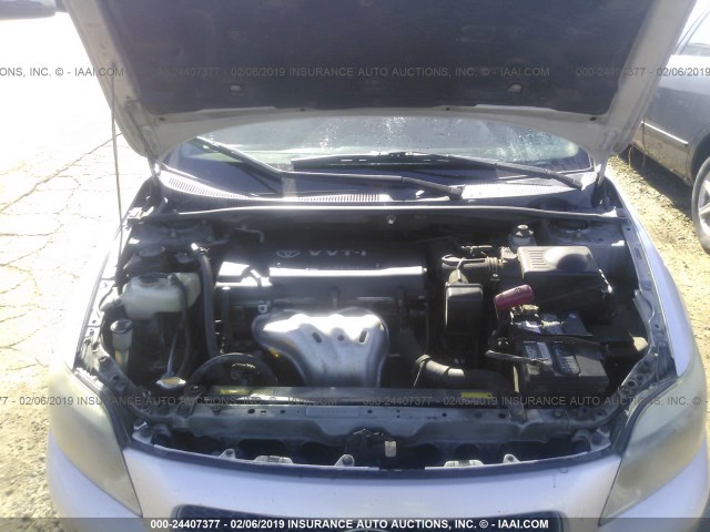JTKDE177370199818 - 2007 TOYOTA SCION TC SILVER photo 10