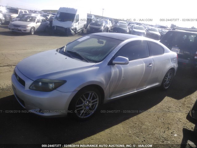 JTKDE177370199818 - 2007 TOYOTA SCION TC SILVER photo 2