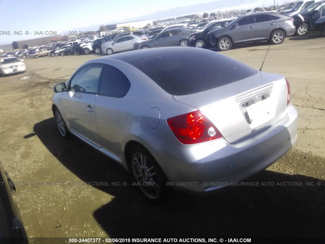 JTKDE177370199818 - 2007 TOYOTA SCION TC SILVER photo 3