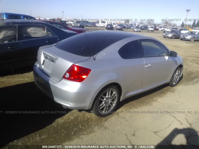JTKDE177370199818 - 2007 TOYOTA SCION TC SILVER photo 4