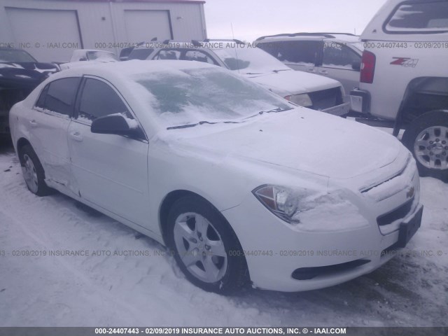 1G1ZA5EU9CF395643 - 2012 CHEVROLET MALIBU LS WHITE photo 1