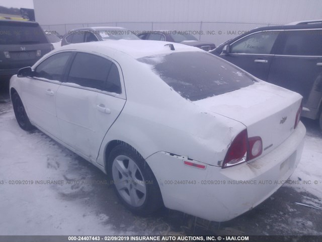 1G1ZA5EU9CF395643 - 2012 CHEVROLET MALIBU LS WHITE photo 3
