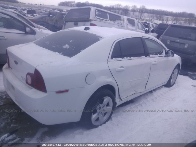 1G1ZA5EU9CF395643 - 2012 CHEVROLET MALIBU LS WHITE photo 4