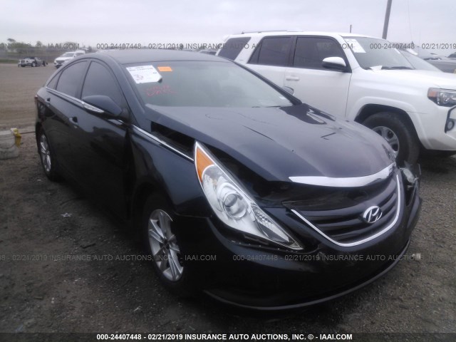 5NPEB4AC6EH879238 - 2014 HYUNDAI SONATA GLS BLUE photo 1