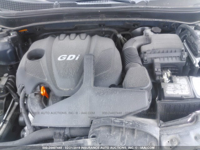 5NPEB4AC6EH879238 - 2014 HYUNDAI SONATA GLS BLUE photo 10