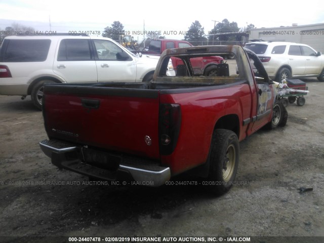 1GCCS148X58184398 - 2005 CHEVROLET COLORADO BURGUNDY photo 4