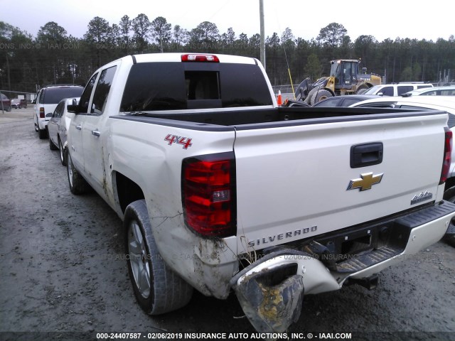 3GCUKTEC8FG342560 - 2015 CHEVROLET SILVERADO K1500 HIGH COUNTRY WHITE photo 3