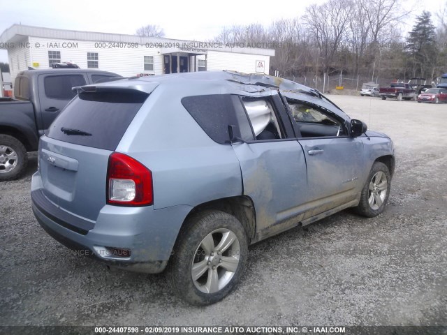 1C4NJDBBXDD249591 - 2013 JEEP COMPASS SPORT BLUE photo 4