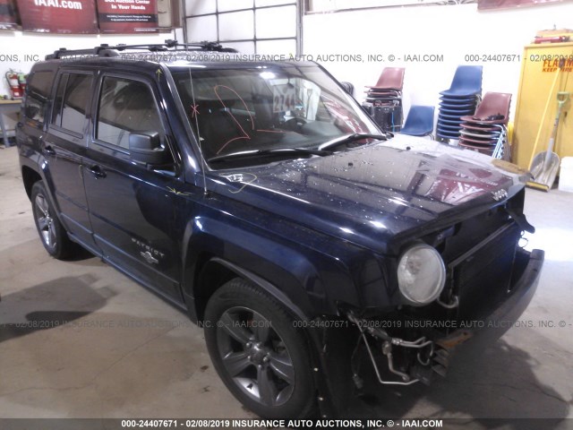 1C4NJPFB3DD251615 - 2013 JEEP PATRIOT LATITUDE Dark Blue photo 1