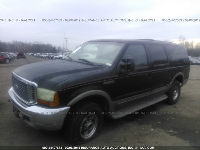 1FMNU43S8YEA13538 - 2000 FORD EXCURSION LIMITED BLACK photo 2
