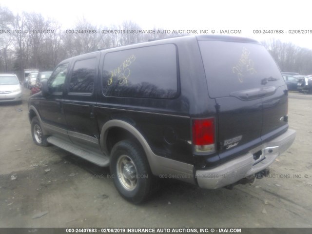 1FMNU43S8YEA13538 - 2000 FORD EXCURSION LIMITED BLACK photo 3