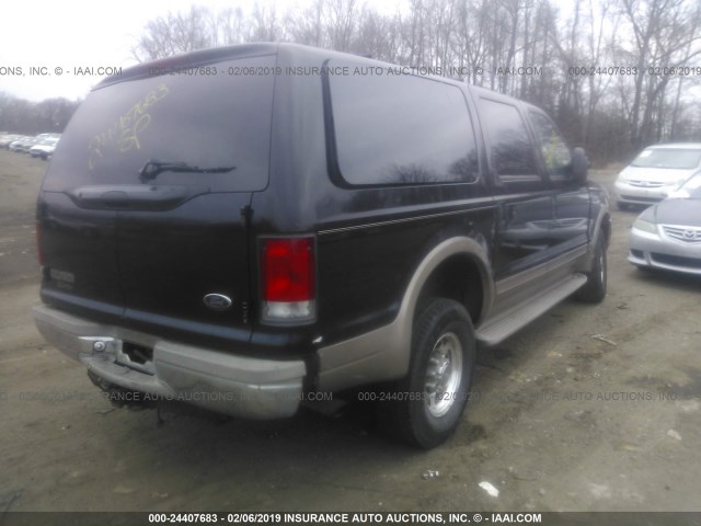 1FMNU43S8YEA13538 - 2000 FORD EXCURSION LIMITED BLACK photo 4