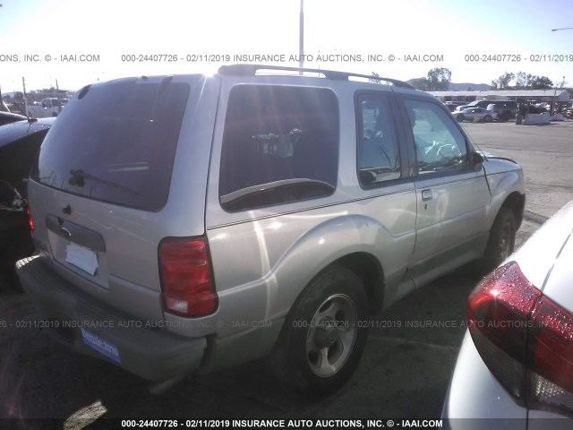 1FMYU60E02UC60086 - 2002 FORD EXPLORER SPORT SILVER photo 4