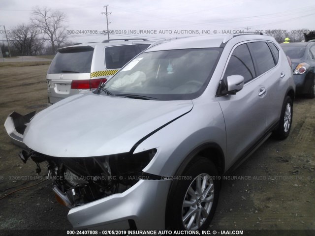 KNMAT2MT9HP616858 - 2017 NISSAN ROGUE S/SV SILVER photo 2