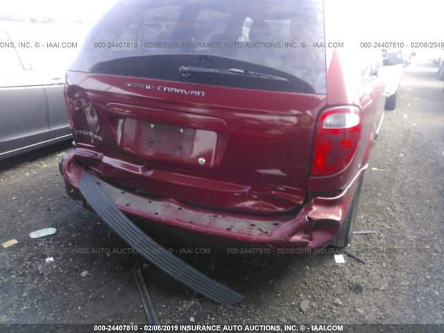 1D4GP24R56B634211 - 2006 DODGE GRAND CARAVAN SE RED photo 6