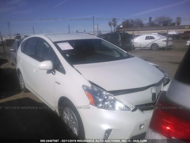 JTDZN3EU5EJ012345 - 2014 TOYOTA PRIUS V WHITE photo 1