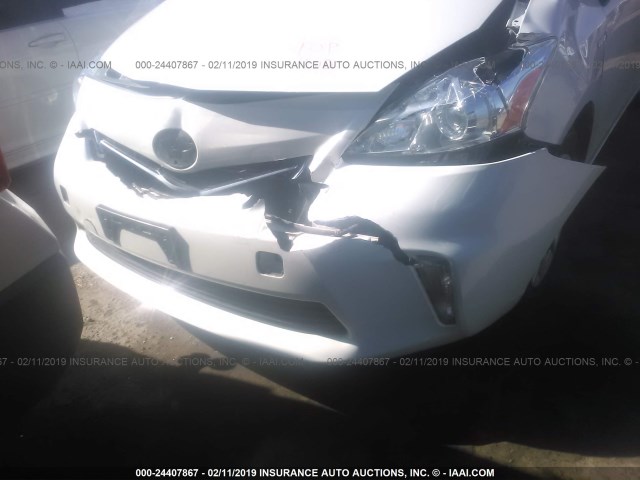 JTDZN3EU5EJ012345 - 2014 TOYOTA PRIUS V WHITE photo 6