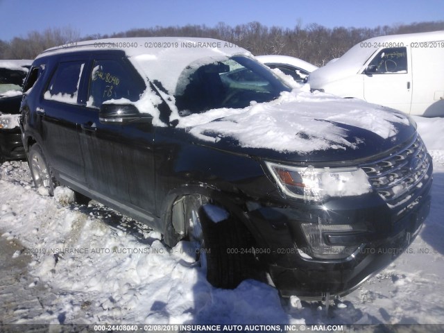 1FM5K8D81HGC21216 - 2017 FORD EXPLORER XLT BLUE photo 1