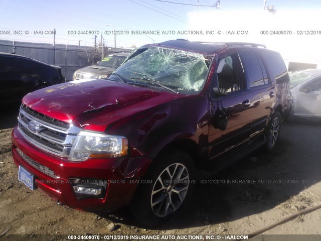 1FMJU1JT0HEA41472 - 2017 FORD EXPEDITION XLT/KING RANCH RED photo 2